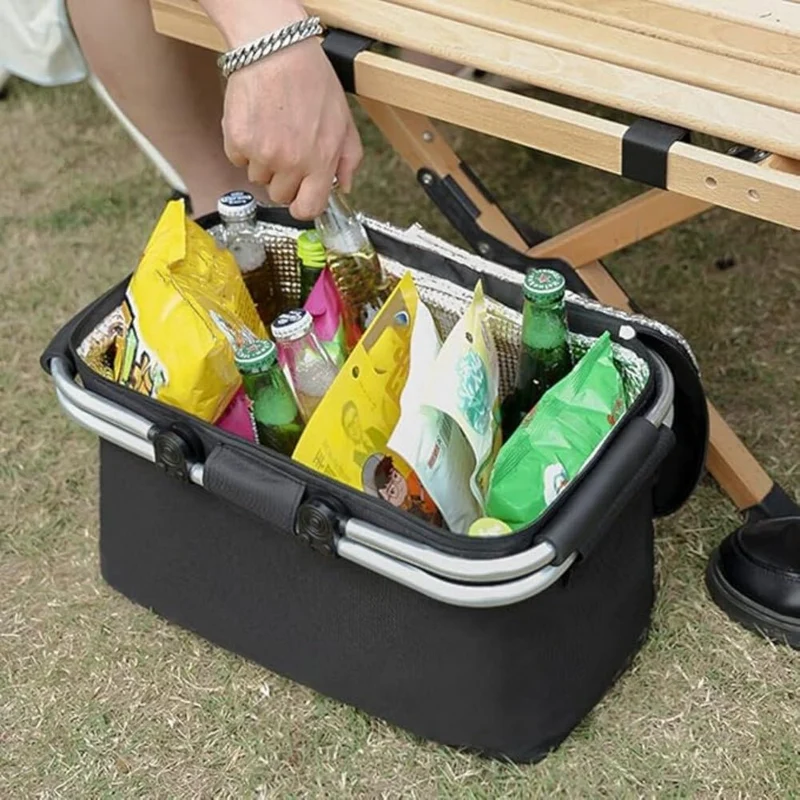 Opvouwbare Picknickmand – 18L Inhoud & Compact Opbergdesign