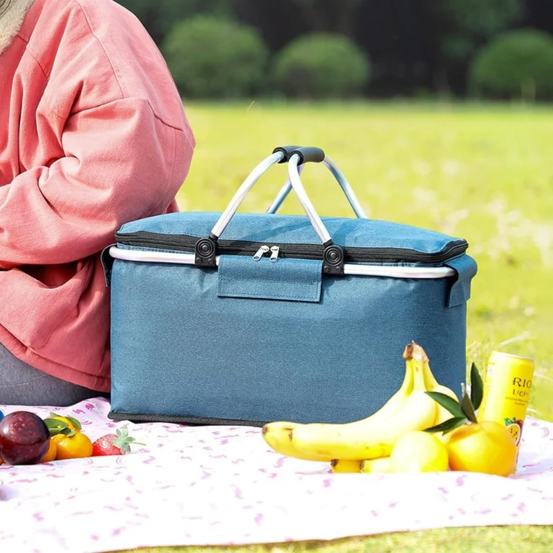 Opvouwbare Picknickmand – 18L Inhoud & Compact Opbergdesign