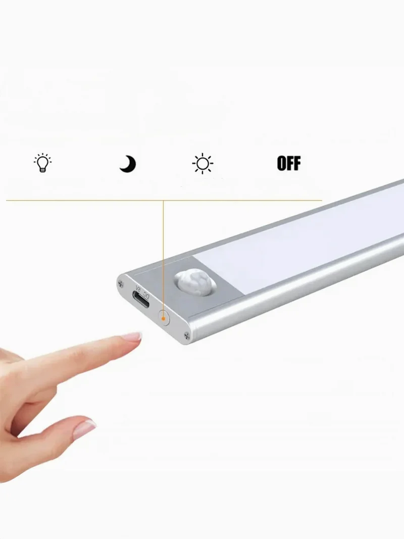 Der magnetische LED-Streifen - Offrotie-Lampe für Schränke, Küche, Bad - 3 Größen | Bewegungssensor | 3 Farbtemperaturen