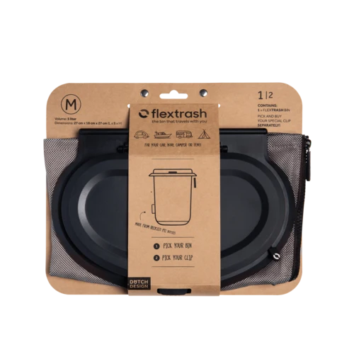 Der Flextrash Abfalleimer - Mittel 5 Liter - Tragbar für Vanlife