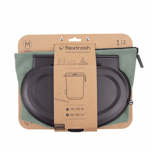 Der Flextrash Abfalleimer - Mittel 5 Liter - Tragbar für Vanlife