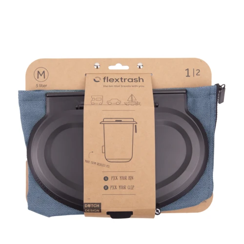 Der Flextrash Abfalleimer - Mittel 5 Liter - Tragbar für Vanlife