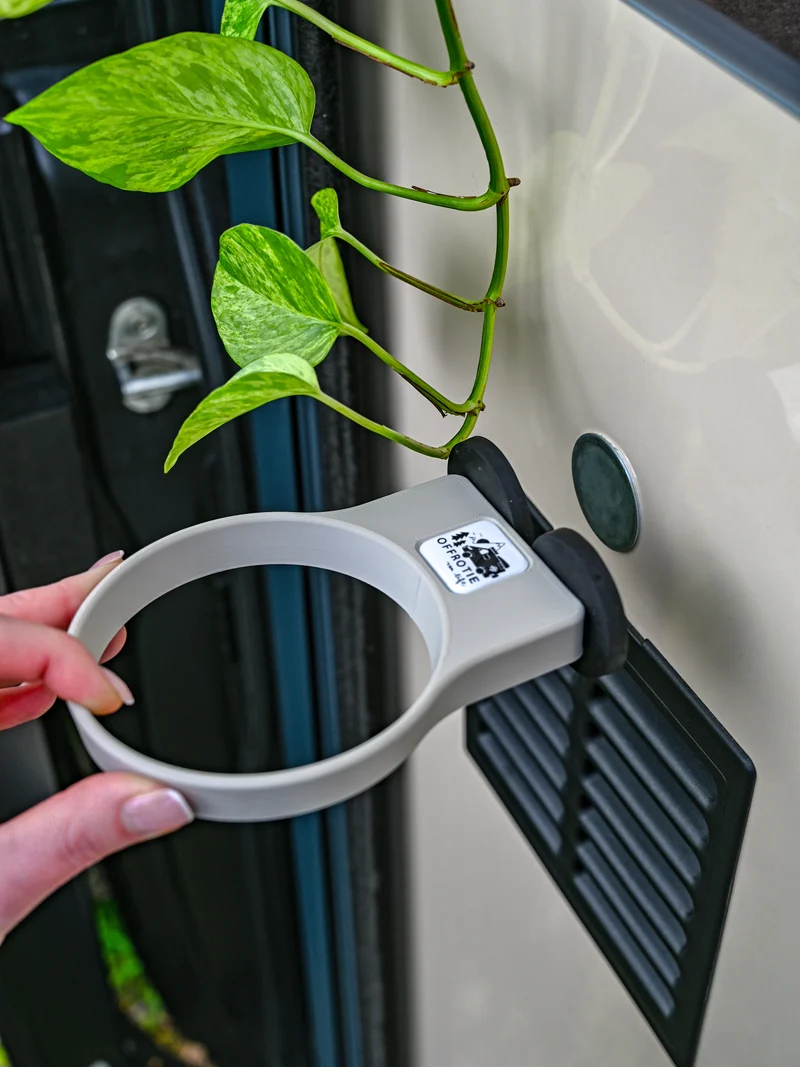 Der Blumentopfhalter und Blumentopf-Set magnetisch – Offrotie 3D-gedruckt – tragbar für Vanlife