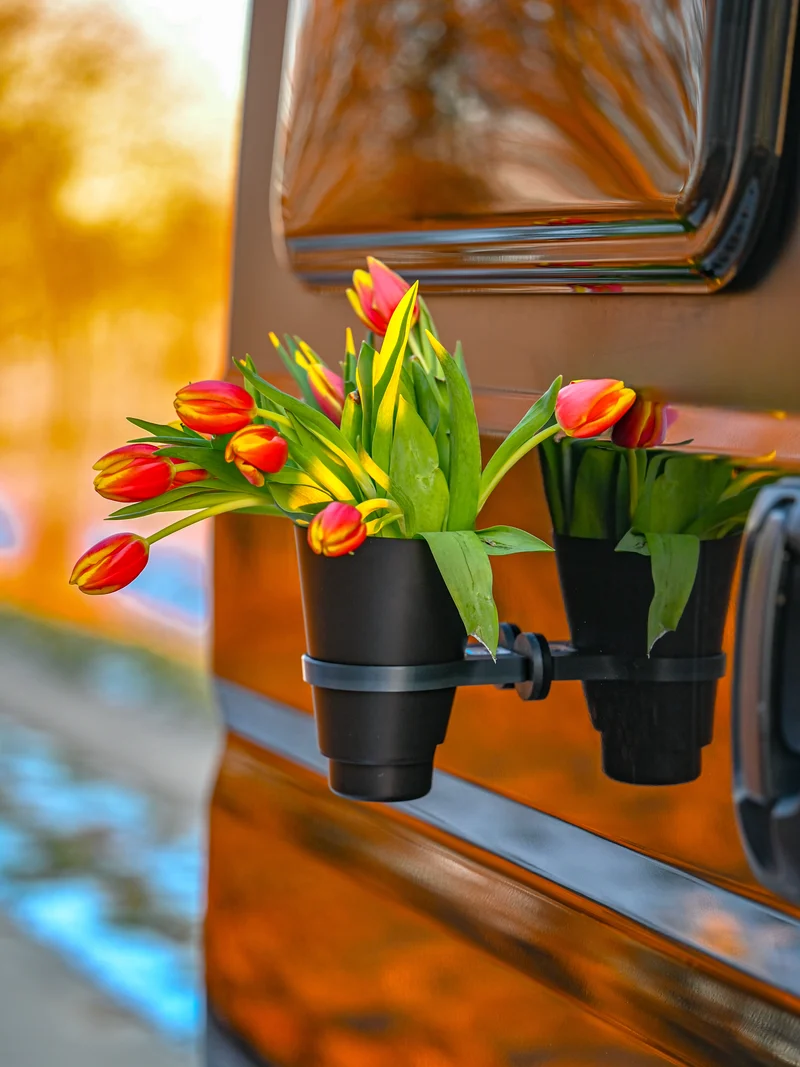 Der Blumentopfhalter und Blumentopf-Set magnetisch – Offrotie 3D-gedruckt – tragbar für Vanlife