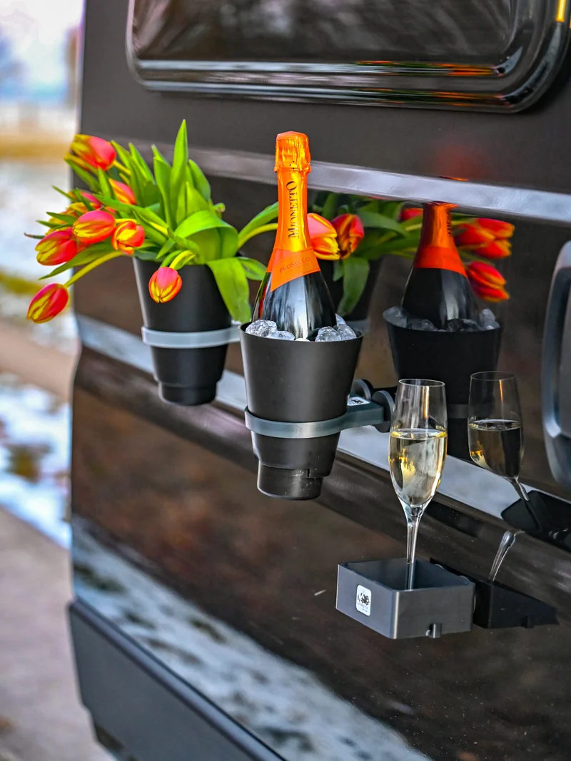 Der Blumentopfhalter und Blumentopf-Set magnetisch – Offrotie 3D-gedruckt – tragbar für Vanlife