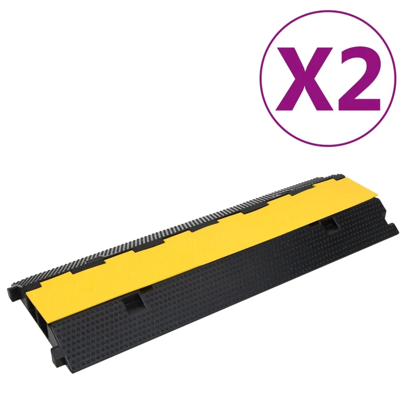 Dossi Passacavi con 2 Canali Set 2 Pezzi 100 cm in Gomma Passa Tubi e Condotte