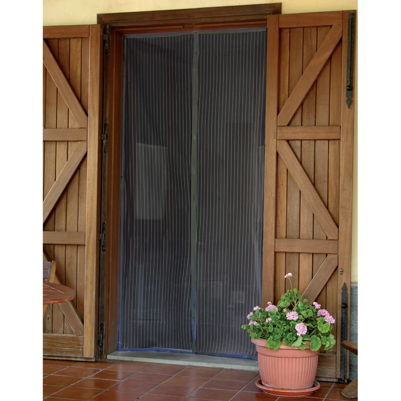 Zanzariera Magnetica Universale 90x210cm Nero Magneti Tenda Anti-Mosche Insetti