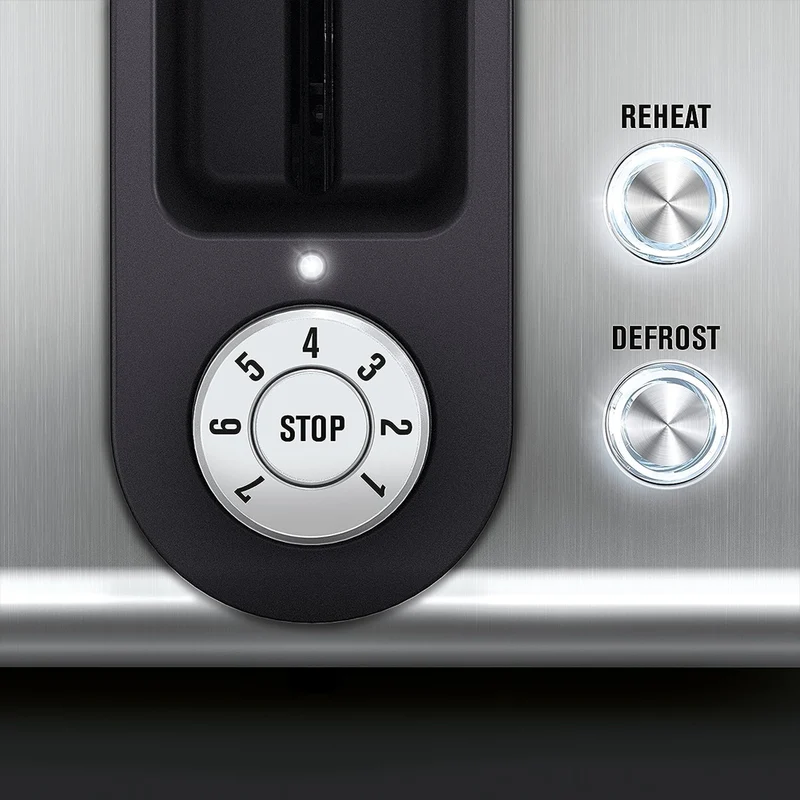 Tostapane Acciaio Inox Electrolux 850W 2 Vani 7 Modalità di Cottura Design Retrò