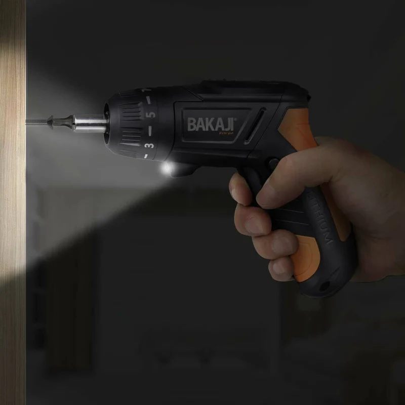 Avvitatore Mini Cacciavite Elettrico Cordless Trapano a Batteria 10 Punte e LED