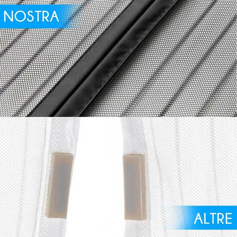 Tenda Zanzariera Magnetica Calamita Ermetica Porta Finestre Camper 140x240 Nero