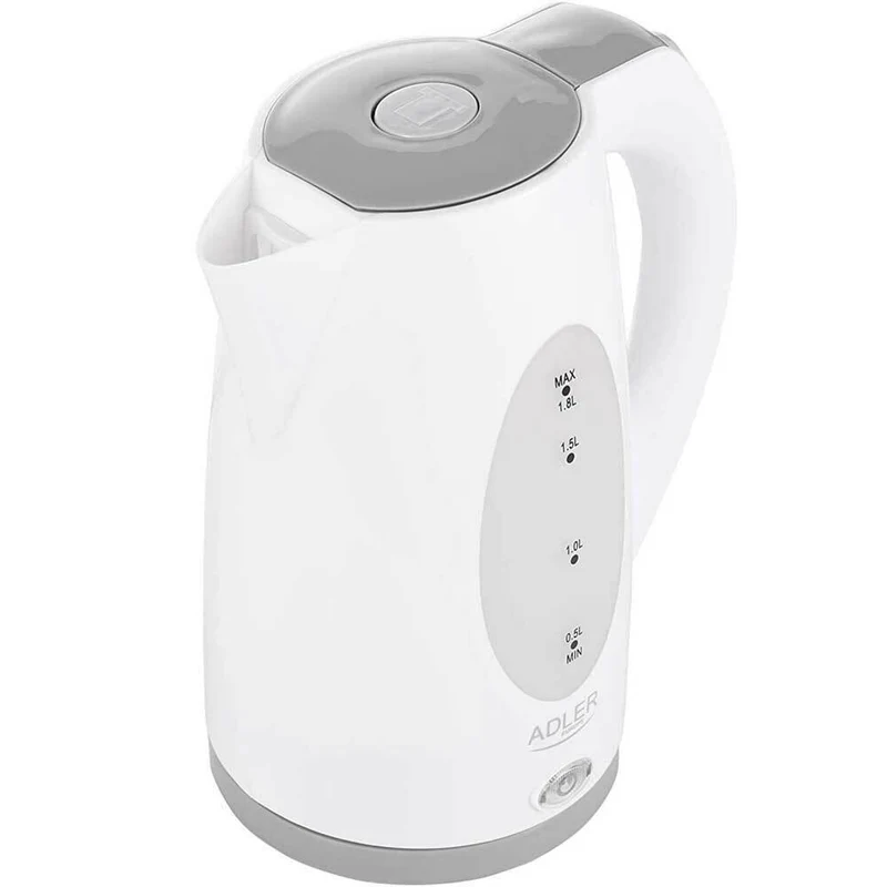 Bollitore Elettrico 1,8Lt 2000W Acqua Calda Cordless Indicatore Livello Bianco