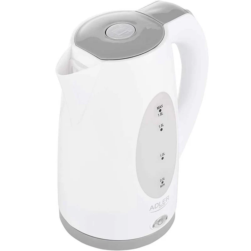 Bollitore Elettrico 1,8Lt 2000W Acqua Calda Cordless Indicatore Livello Bianco