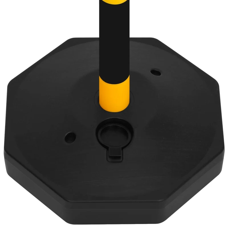 Set di Pali Stradali con Catena in Plastica Giallo e Nero 90 cm 10 m