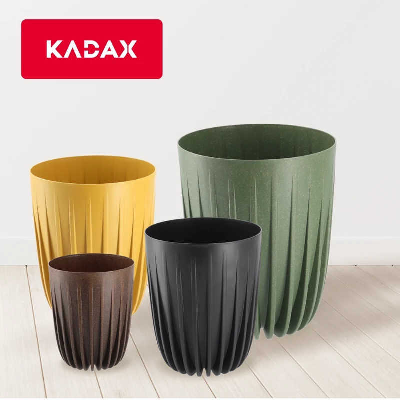 Vaso da fiori KADAX con inserto, rotondo, 25x30 cm, con coperchio in plastica.