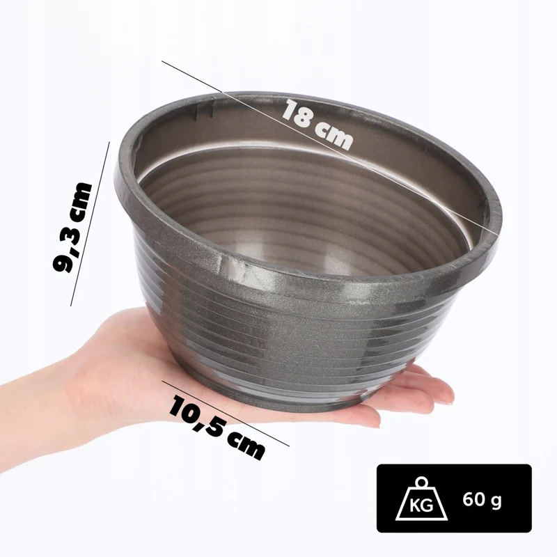 Vaso da fiori in plastica KADAX per cimitero, ideale per crisantemi, 18 cm.