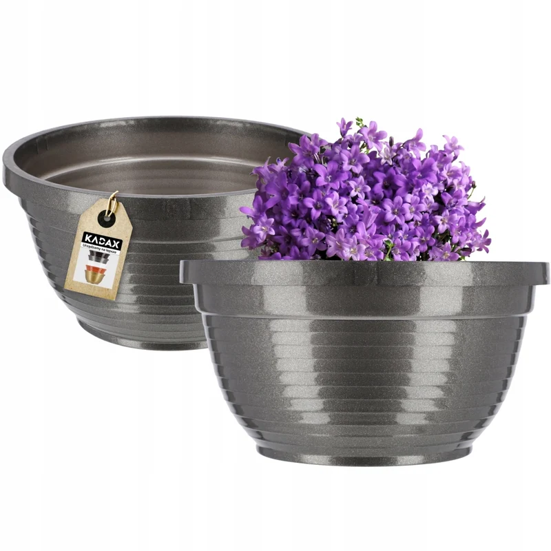 Vaso da fiori in plastica KADAX per cimitero, ideale per crisantemi, 18 cm.