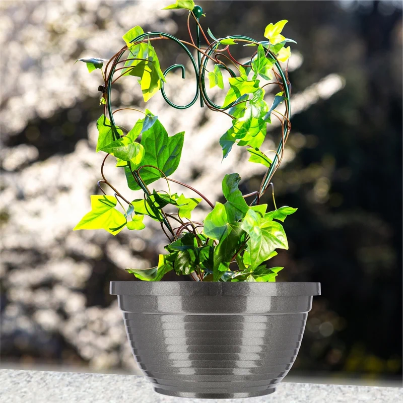 Vaso da fiori in plastica KADAX per cimitero, ideale per crisantemi, 18 cm.