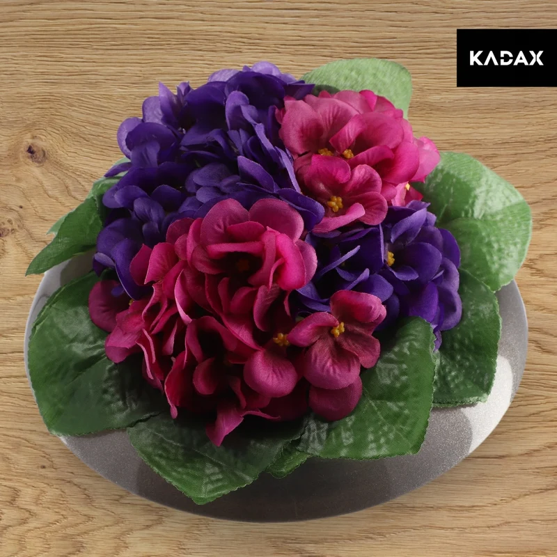 Copertura per vaso da fiori KADAX per composizioni floreali, centrotavola, ikebana, base grafite 9 cm