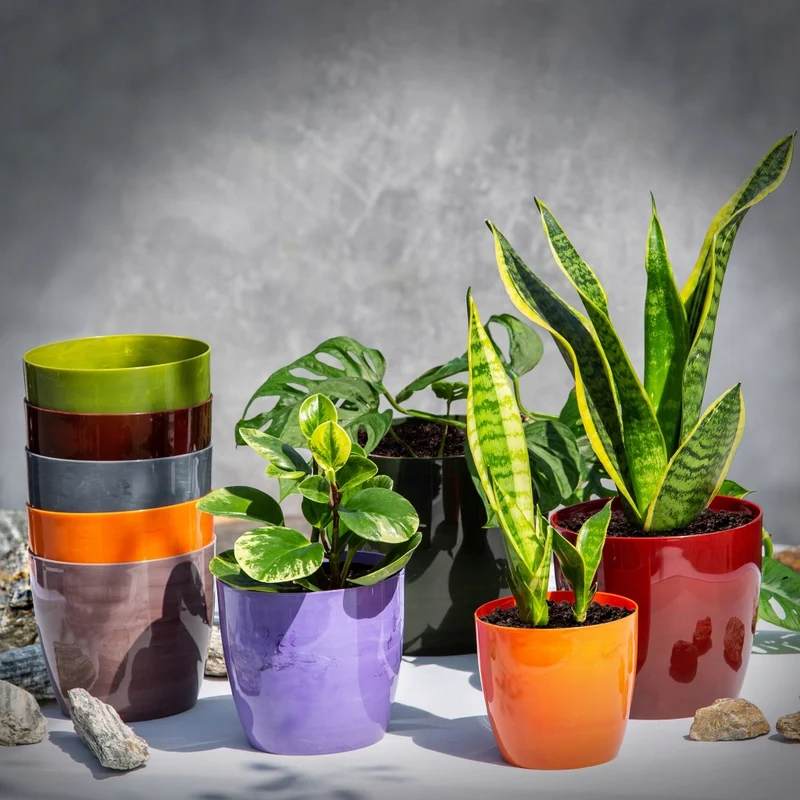 KADAX Vaso da fiori in plastica, coperchio per vaso da fiori da 18 cm, supporto per fiori in marmo verde