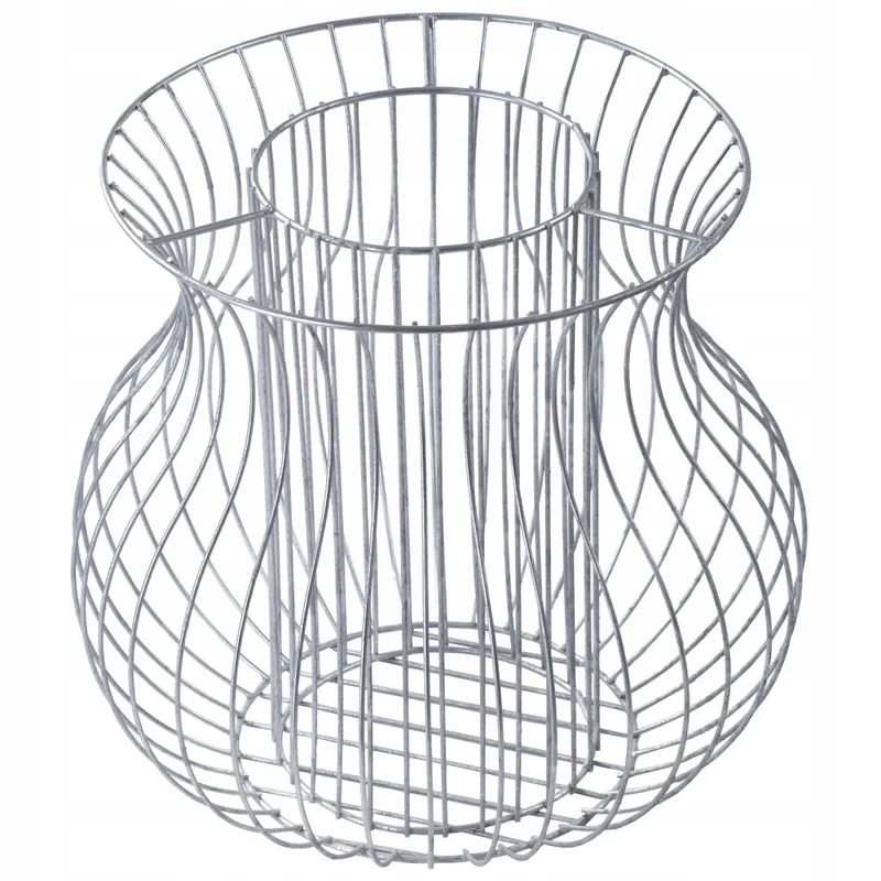 Vaso per gabbione KADAX, copertura per gabbione, cestello in acciaio, filo per gabbione zincato da 47 cm
