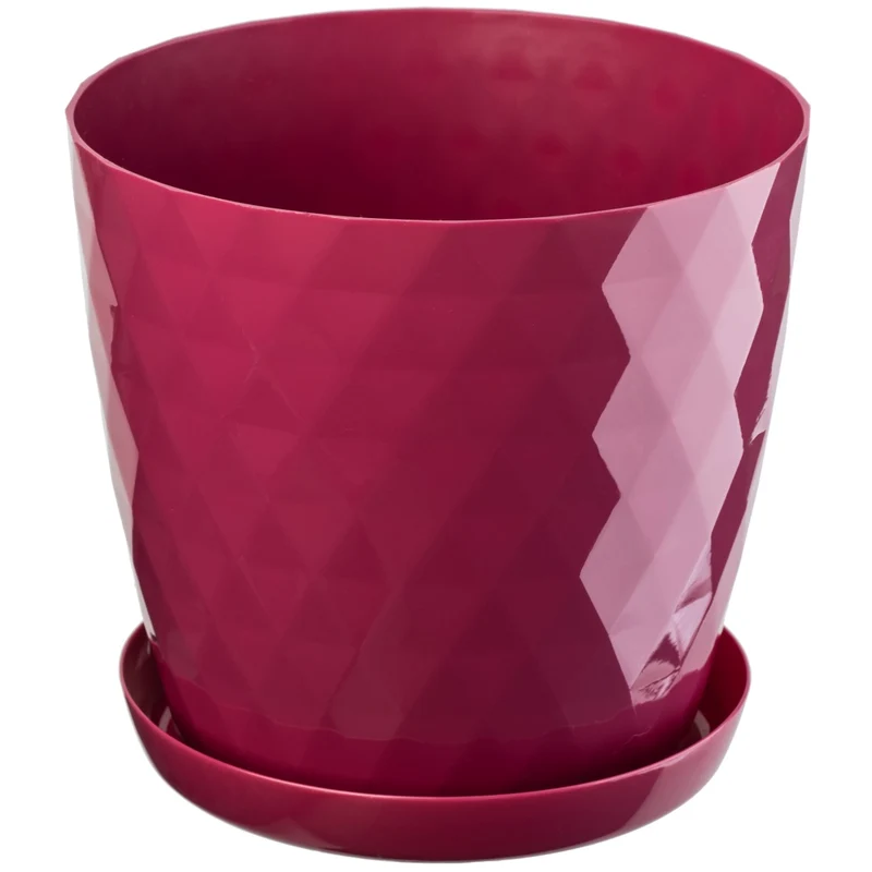 Vaso da fiori in plastica KADAX con supporto, coprivaso, 25 cm, rosa, Kadax