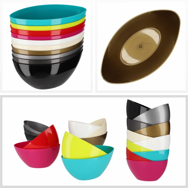 Vaso da fiori KADAX ovale da 30 cm, in plastica color oro.