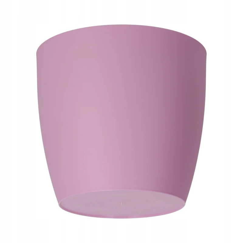 Vaso da fiori KADAX con sottovaso, vaso in plastica da 18 cm, coperchio, fiori, rosa opaco
