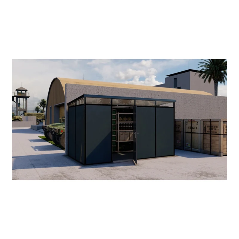 CASETTA MODULARE IN PVC E ALLUMINIO 4X2M