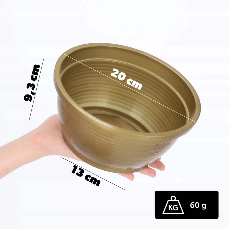 Vaso da fiori in plastica KADAX per cimitero, ideale per crisantemi, 20 cm.