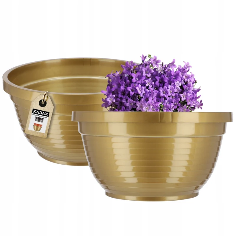 Vaso da fiori in plastica KADAX per cimitero, ideale per crisantemi, 20 cm.