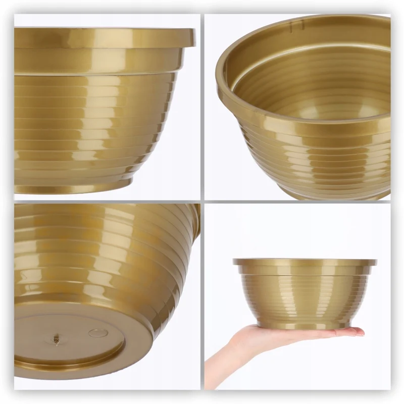 Vaso da fiori in plastica KADAX per cimitero, ideale per crisantemi, 20 cm.