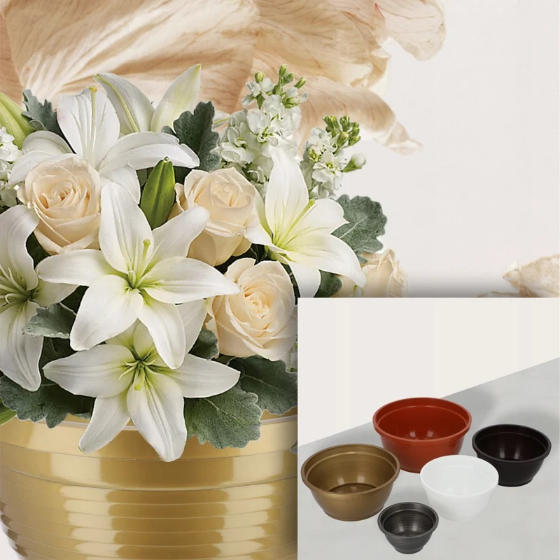 Vaso da fiori in plastica KADAX per cimitero, ideale per crisantemi, 20 cm.