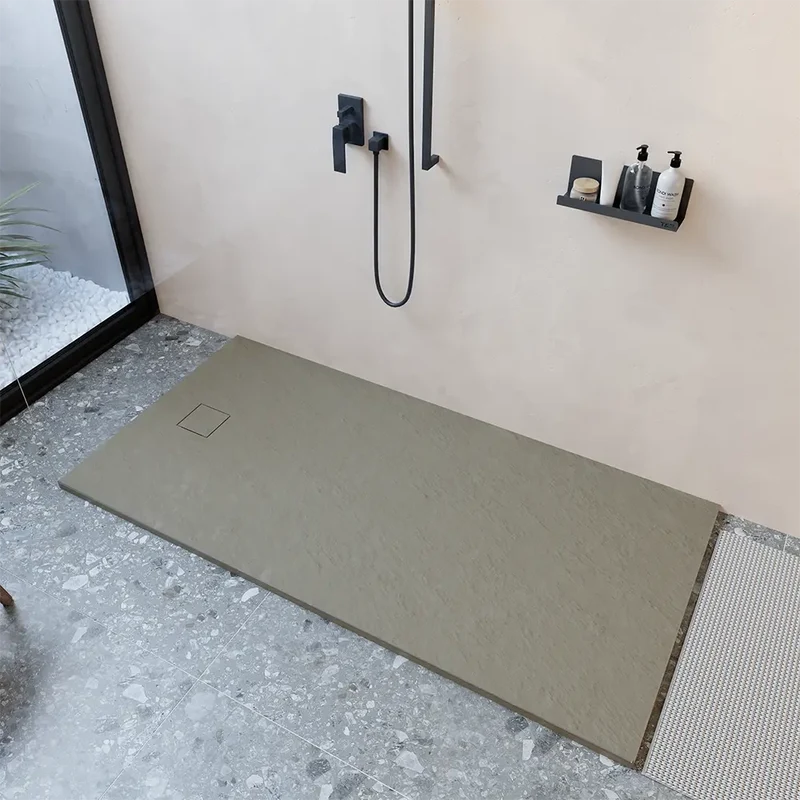 Piatto doccia 90x170 cm colore marrone effetto pietra | Samos