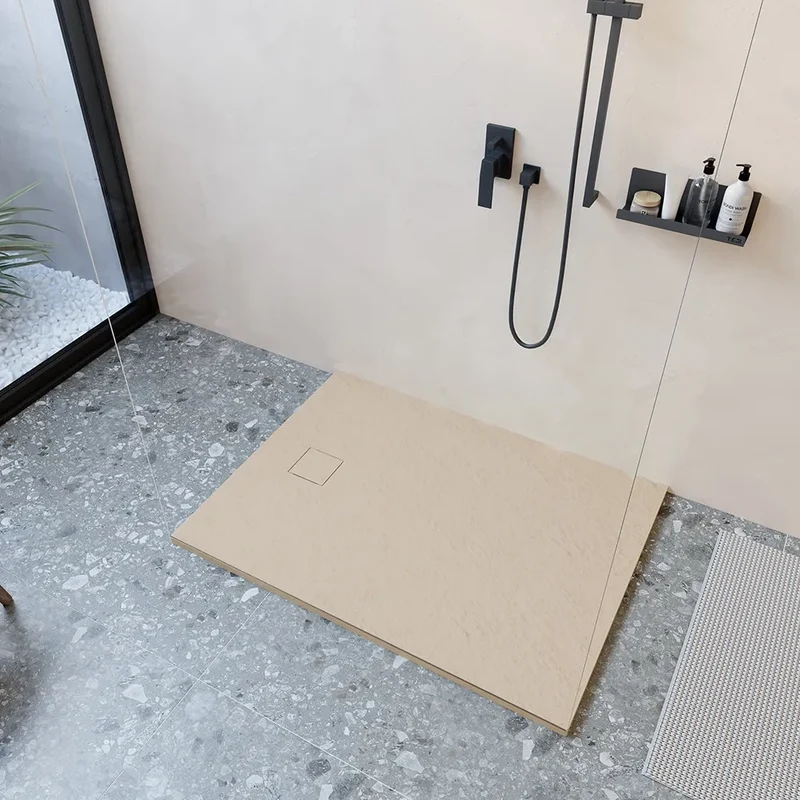 Piatto doccia 90x140 cm colore avorio effetto pietra | Samos
