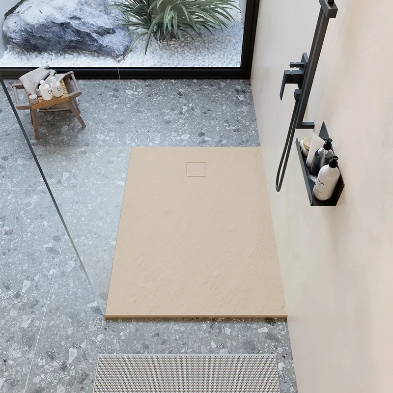 Piatto doccia 90x140 cm colore avorio effetto pietra | Samos