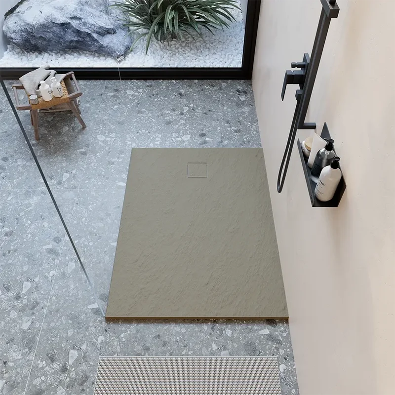 Piatto doccia 70x150 cm colore marrone effetto pietra | Samos