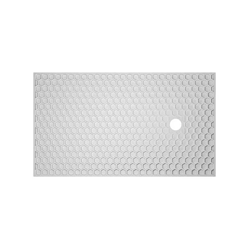 Piatto doccia rettangolare 80x90 cm in marmoresina bianco effetto pietra h3 cm | Milos
