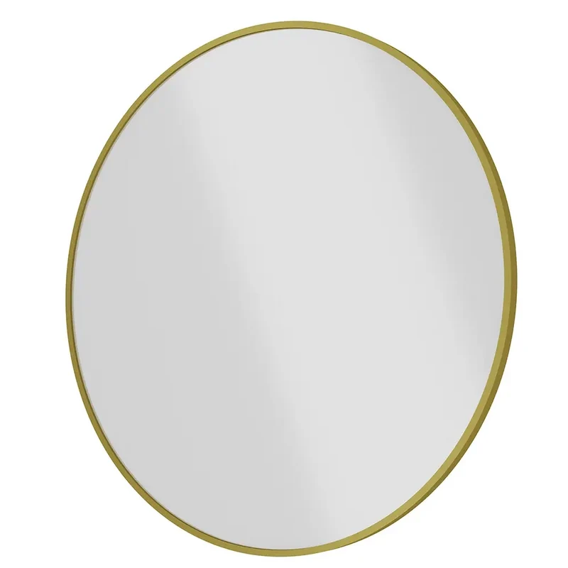 Specchio tondo Ø 100 cm con cornice dorata
