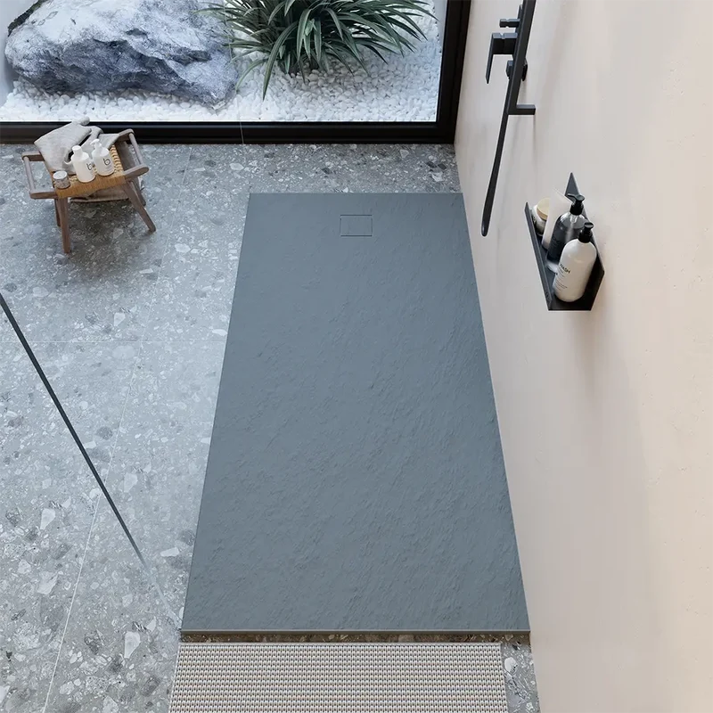 Piatto doccia 80x160 cm colore grigio effetto pietra | Samos