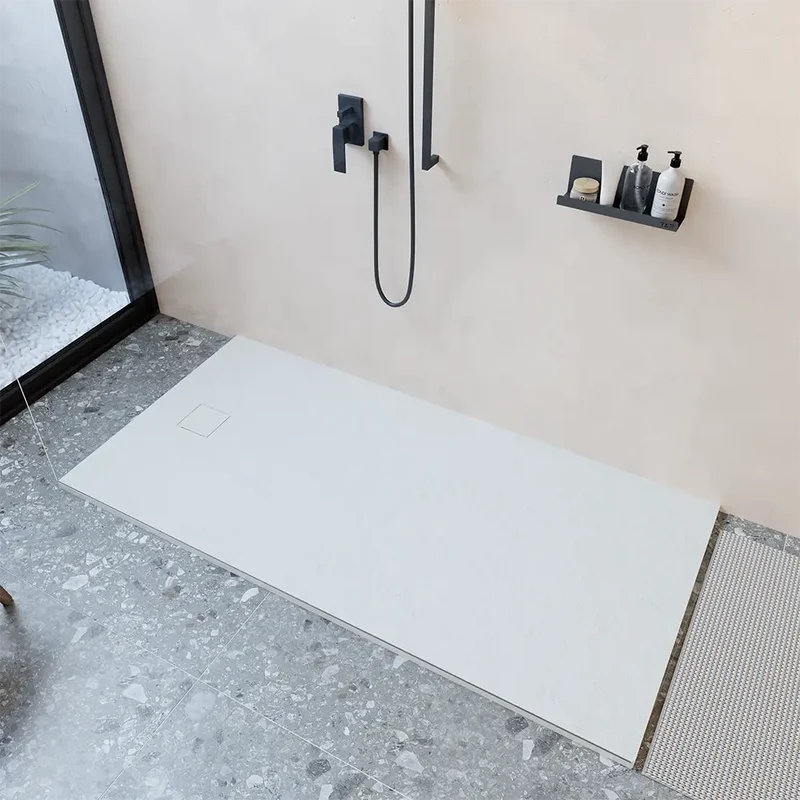 Piatto doccia 70x160 cm colore bianco effetto pietra | Samos