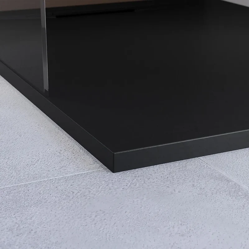 Piatto doccia 80x90 cm in marmoresina nero effetto pietra | Paros