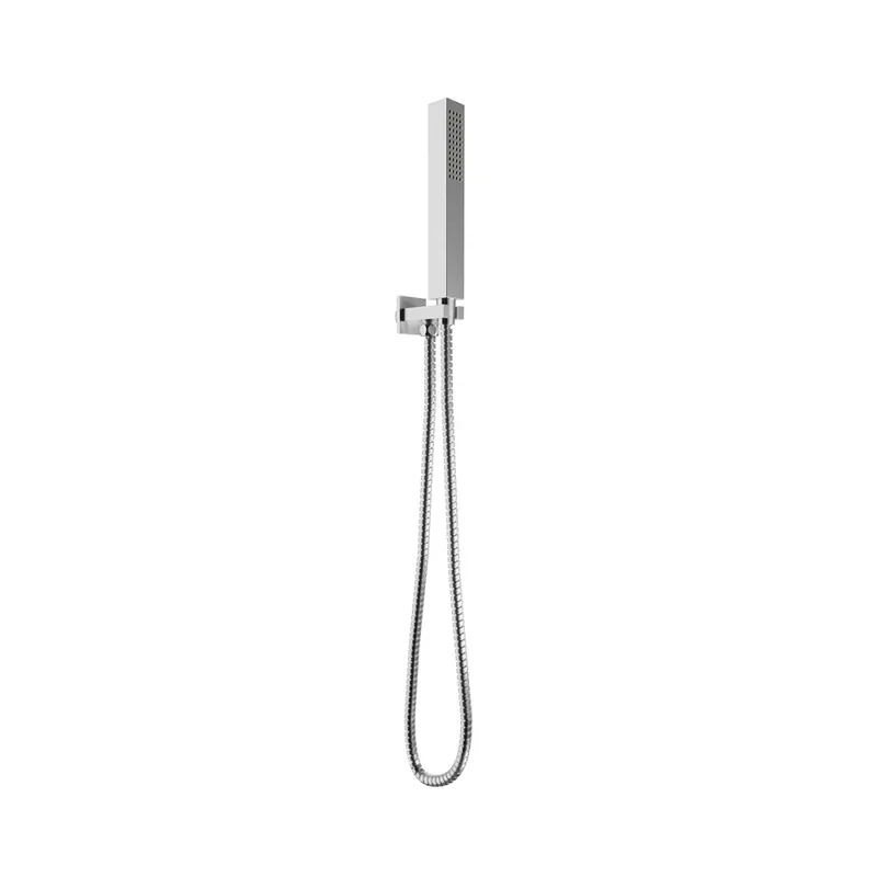 Set doccia squadrato cromato - Miscelatore incasso 2 vie, braccio 35cm, soffione slim 30x30cm e doccino