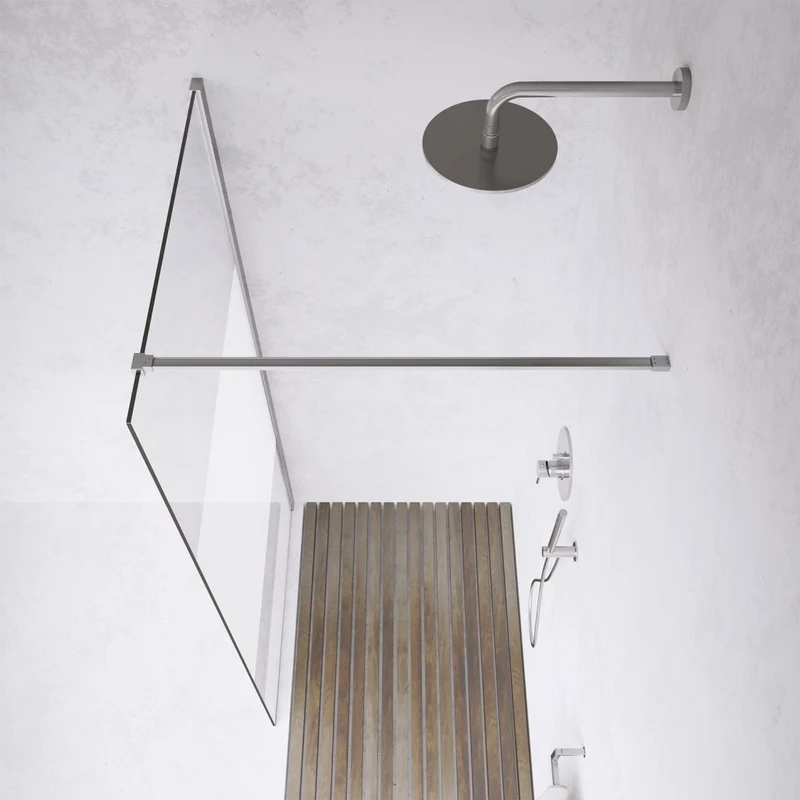 Parete doccia walk-in 90 cm 8mm opaco anticalcare h200 | Lazaros
