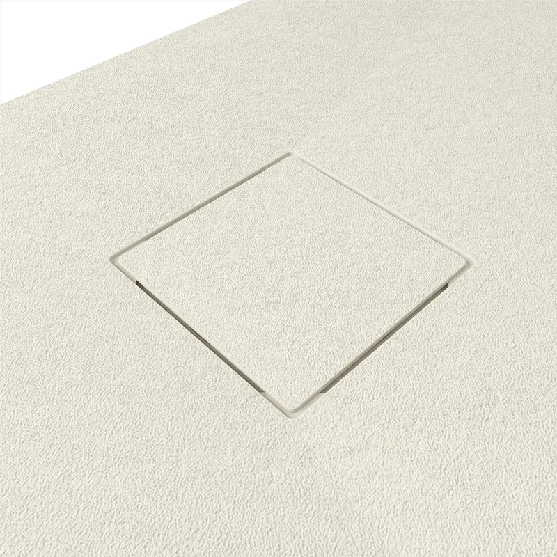 Piatto doccia 80x80 cm semicircolare colore avorio effetto pietra | Samos