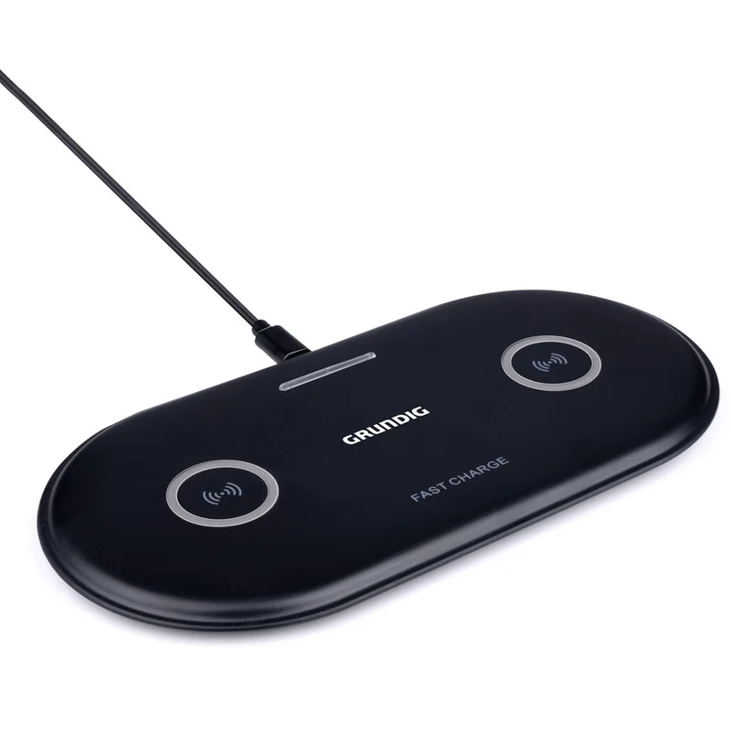 Caricabatterie Wireless per 2 Dispositivi Stazione Ricarica Smartphone Telefoni