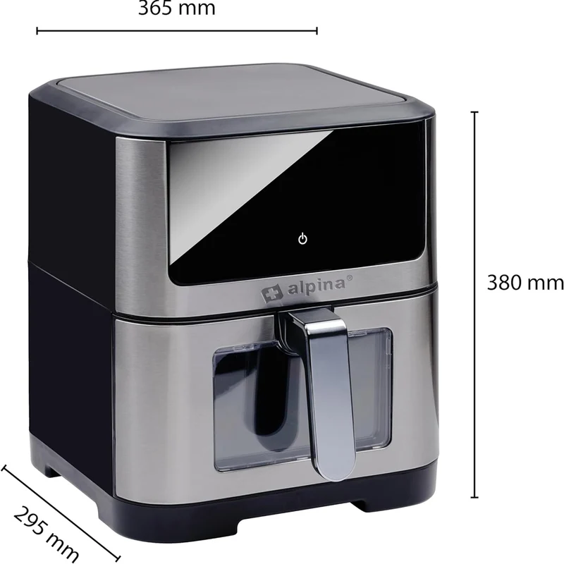 Friggitrice ad Aria Calda XXL 8L 1800W Display Timer e Regolazione Temperatura