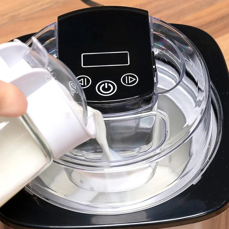 Macchina per il Gelato Gelatiera 2L 12 W in Acciaio Inox per Yougurt, Sorbetto