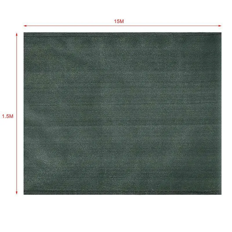 Telo Ombreggiante 1,5 x 15 Mt Rete Ombra 90% Frangivento Frangivista + Fascette