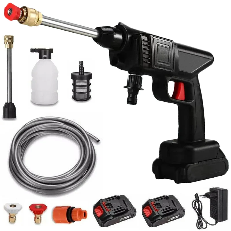 Idropulitrice Portatile 2 Batterie 48V ad Alta Pressione con 2 Ugelli Valigetta