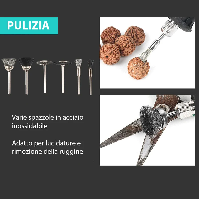 Mini smerigliatrice Elettrica Fresa Drill in Valigetta Strumento Rotativo 130W